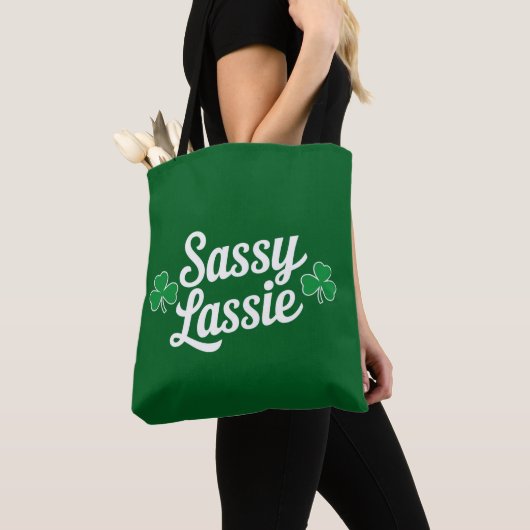 St. Patrick's Dag Brutaal Meisje Grappig Iers Tote Bag (Dichtbij)