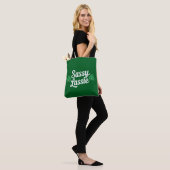 St. Patrick's Dag Brutaal Meisje Grappig Iers Tote Bag (Op model)