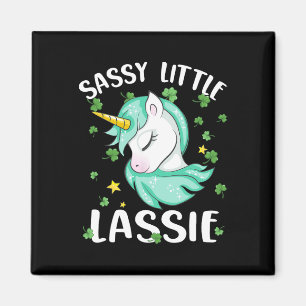 St. Patrick's Dag Cadeau Grappig Gezicht Eenhoorn  Magneet
