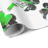 ST PATRICK'S DAG CAT, LEPRECHAUN PET EN SHAMROCKS CADEAUPAPIER (Rol Hoek)