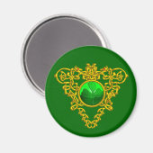 ST. PATRICK'S DAG CELTIC HEART Green Shamrock Magneet (Voorkant / Achterkant)