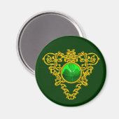 ST. PATRICK'S DAG CELTIC HEART Green Shamrock Magneet (Voorkant / Achterkant)
