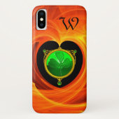 ST PATRICK'S DAG CELTIC HEART, SHAMROCK MONOGRAM Case-Mate iPhone CASE (Achterkant)