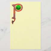 ST PATRICK'S DAG CELTIC P MONOGRAM MET SHAMROCK BRIEFPAPIER (Voorkant)