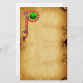 ST PATRICK'S DAG CELTIC P MONOGRAM MET SHAMROCK BRIEFPAPIER (Voorkant / Achterkant)