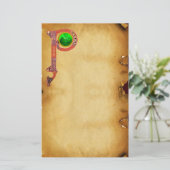 ST PATRICK'S DAG CELTIC P MONOGRAM MET SHAMROCK BRIEFPAPIER (Staand voorkant)