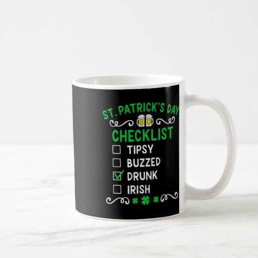 St Patricks Dag Checklijst Koffiemok (Rechts)