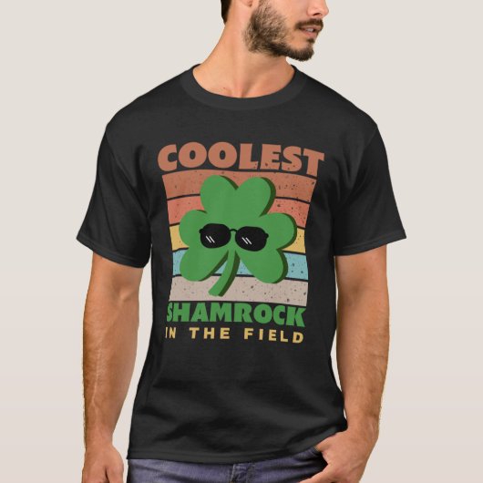 St patricks dag de coolste shamrock in het veld t-shirt (Voorkant)