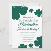 St. Patrick's Dag Feest Klaver Groene Decoratie Kaart (Voorkant)