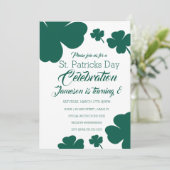 St. Patrick's Dag Feest Klaver Groene Decoratie Kaart (Staand voorkant)