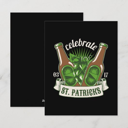 St. Patrick's Dag Feestdagenkaart (Voorkant / Achterkant)