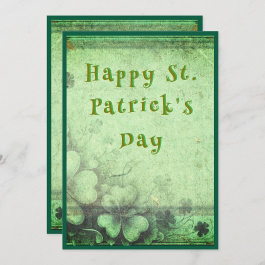 St. Patrick's Dag Feestdagenkaart (Voorkant / Achterkant)