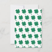 St. Patrick's Dag Feestje Kaart (Achterkant)