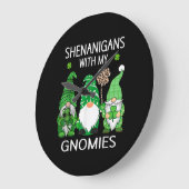 St Patricks dag geluk Shamrock luipaard kabouters Grote Klok (Hoek)