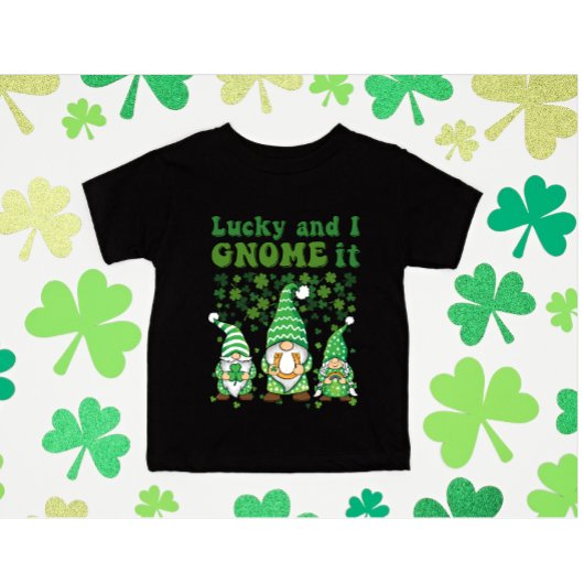 St. Patrick's dag gelukkige kabouter shamrock klav T-shirt