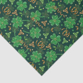 St Patricks dag Gold Trefoil Lint Lucky Shamrock Tissuepapier (Detail)