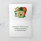 St Patricks Dag Goldendoodle Kaart (Binnen)