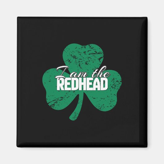 St. Patricks Dag Grappige Ierse Ik Ben De Roodhari Magneet (Voorkant)
