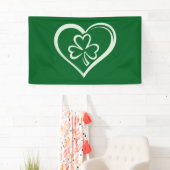 St. Patrick's Dag Grappige Shamrock Hart Iers  Spandoek (Insitu)