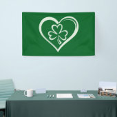 St. Patrick's Dag Grappige Shamrock Hart Iers  Spandoek (Beurs)