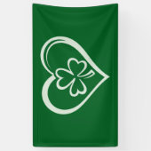 St. Patrick's Dag Grappige Shamrock Hart Iers  Spandoek (Verticaal)