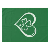 St. Patrick's Dag Grappige Shamrock Hart Iers Tafelkleed (Voorkant (Horizontaal))