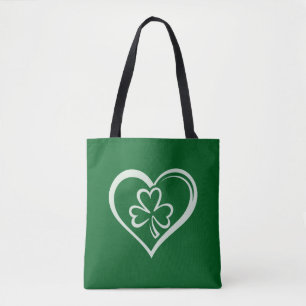 St. Patrick's Dag Grappige Shamrock Hart Iers Tote Bag