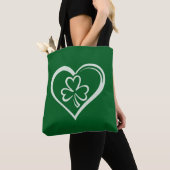 St. Patrick's Dag Grappige Shamrock Hart Iers Tote Bag (Dichtbij)