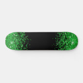 st patricks dag / groen glitterpatroon persoonlijk skateboard (Horizontaal)