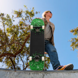 st patricks dag / groen glitterpatroon persoonlijk skateboard