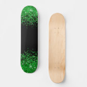 st patricks dag / groen glitterpatroon persoonlijk skateboard (Voorkant)