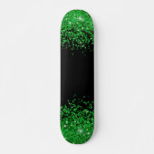 st patricks dag / groen glitterpatroon persoonlijk skateboard (Voorkant)
