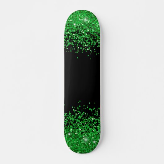 st patricks dag / groen glitterpatroon persoonlijk skateboard (Voorkant)