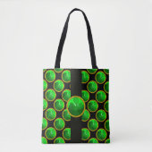 ST PATRICK'S DAG GROEN SHAMROCK GEMSTONE Black Tote Bag (Voorkant)