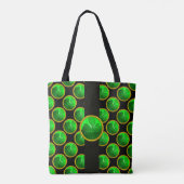 ST PATRICK'S DAG GROEN SHAMROCK GEMSTONE Black Tote Bag (Achterkant)