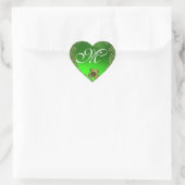 ST.PATRICK'S DAG GROENE EMERALD GEM SHAMROCK HEART HART STICKER (Tas)