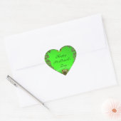ST.PATRICK'S DAG GROENE EMERALD GEM SHAMROCK HEART HART STICKER (Envelop)