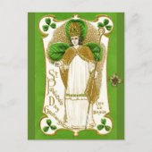 ST.PATRICK'S DAG GROENE SCHAMROKKEN EN TRINITY BRIEFKAART (Voorkant)