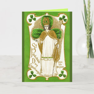 ST.PATRICK'S DAG GROENE SCHAMROKKEN EN TRINITY KAART