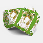 ST.PATRICK'S DAG GROENE SCHAMROKKEN EN TRINITY STROPDAS (Opgerold)