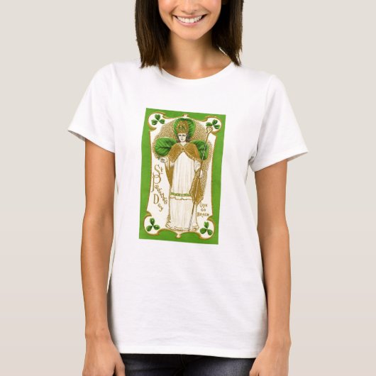 ST.PATRICK'S DAG GROENE SCHAMROKKEN EN TRINITY T-SHIRT (Voorkant)