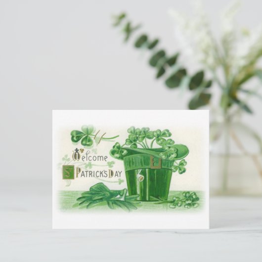  St. Patricks Dag Groet Briefkaart (Staand voorkant)