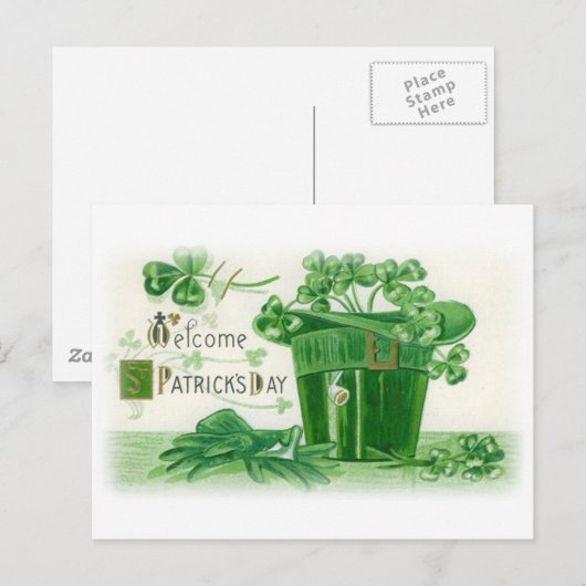 St. Patricks Dag Groet Briefkaart (Voorkant / Achterkant)