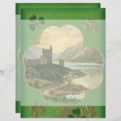  St. Patricks Dag Groeten Shamrock Castle (Voorkant / Achterkant)