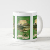 St. Patricks Dag Groeten Shamrock Castle Grote Koffiekop (Voorkant rechts)