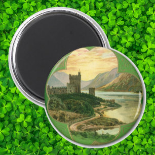 St. Patricks Dag Groeten Shamrock Castle Magneet