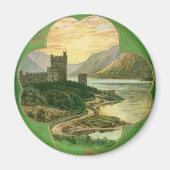  St. Patricks Dag Groeten Shamrock Castle Magneet (Voorkant)