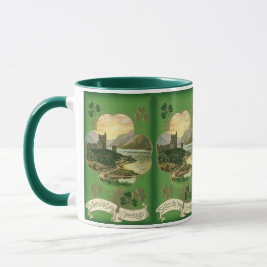 St. Patricks Dag Groeten Shamrock Castle Mok (Links)
