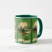 St. Patricks Dag Groeten Shamrock Castle Mok (Voorkant rechts)