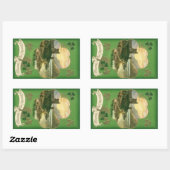 St. Patricks Dag Groeten Shamrock Castle Rechthoekige Sticker (Vel)